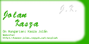 jolan kasza business card